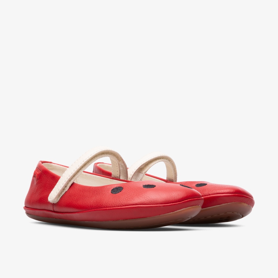 Camper Twins Red Cream - Camper Girls Ballerinas ||8136-HUQIL||